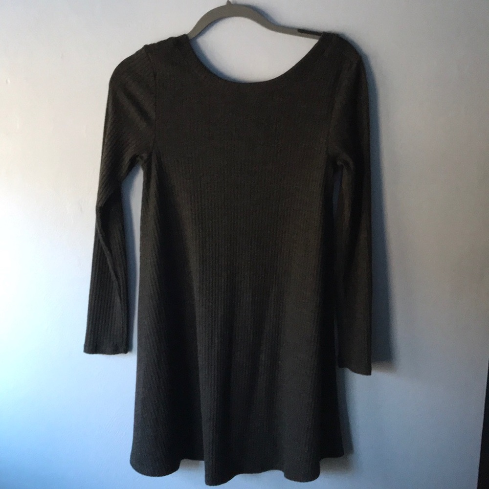 Grey Long sleeve sweater dress